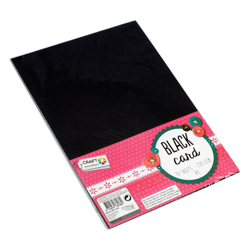 Load image into Gallery viewer, Creative craft group hobbykarton zwart a4, 10 vellen
