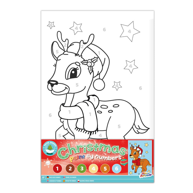 Load image into Gallery viewer, Creative Craft Group XMAS Canvas Schilderen op Nummer Rendier
