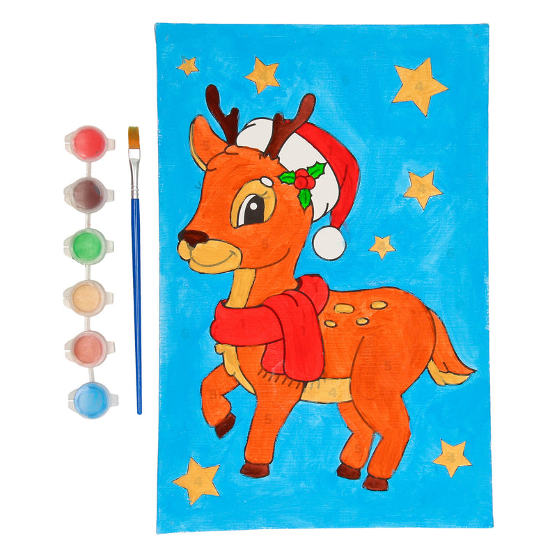 Load image into Gallery viewer, Creative Craft Group XMAS Canvas Schilderen op Nummer Rendier
