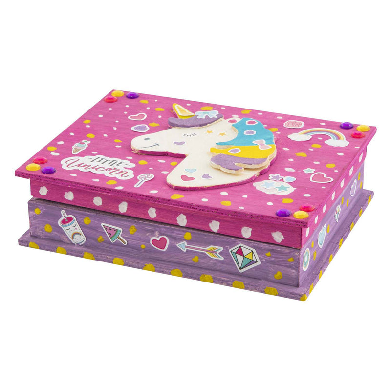 ギャラリービューアに画像をロードする, Moxy versier je eigen houten eenhoorn sieradendoos
