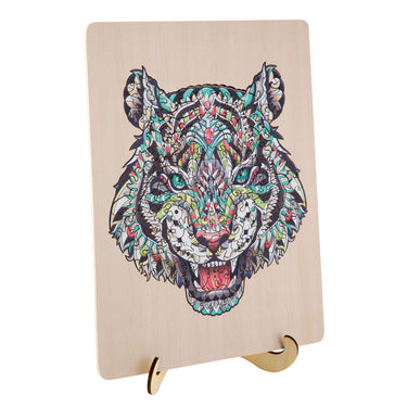 Creative craft group unieke houten puzzel tijger, 130st.