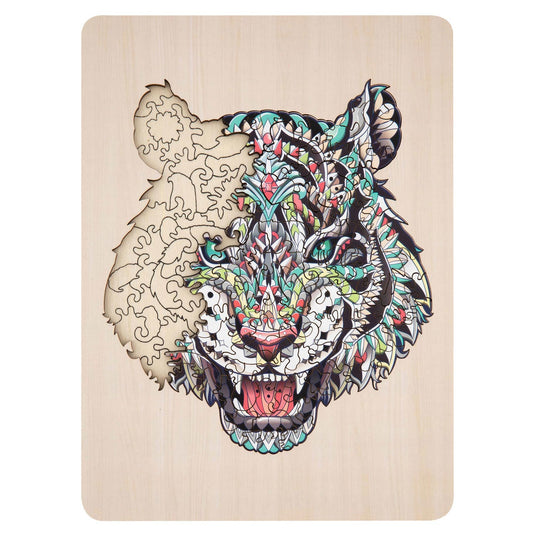 Creative craft group unieke houten puzzel tijger, 130st.