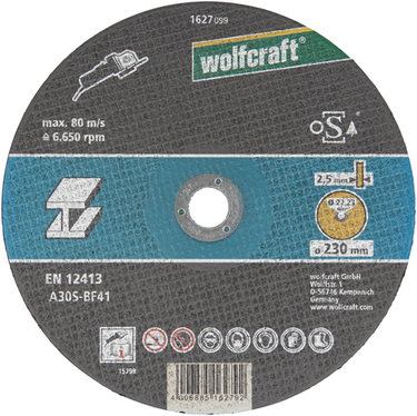 Wolfcraft doorslijpschijf | metaal | ø230 x 2,5 x 22,23 | 1 stuk - 1627099