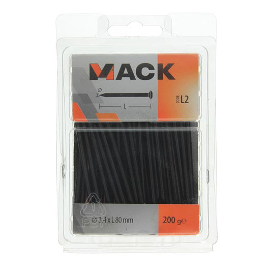 Mack 1017937 - staalnagel bvk staal geblauwd 200 gr 3,4 x 80 mm | 5 stuks