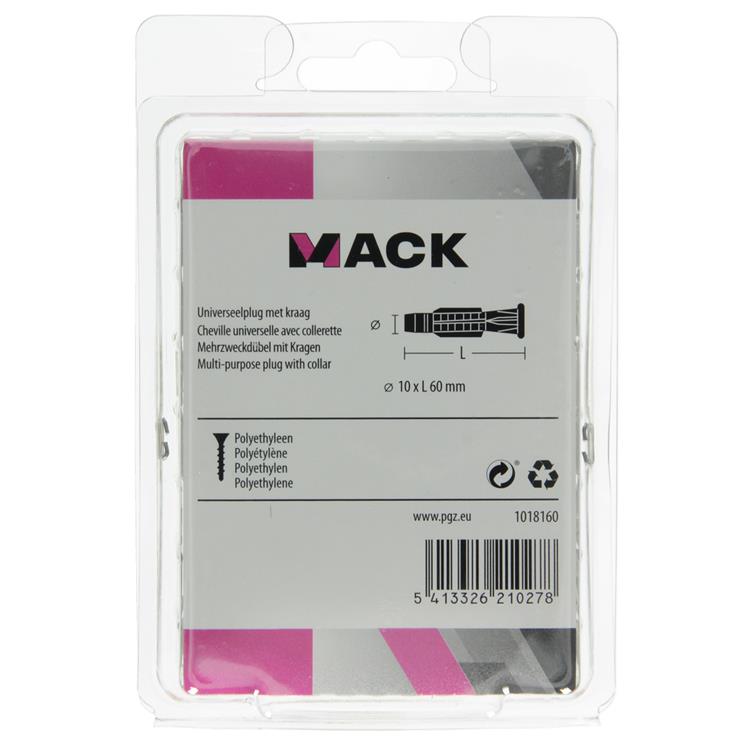 Afbeelding laden in galerijviewer, Mack 1018160 - universeelplug + kraag polyethyl30 st 10 x 60 mm | 5 stuks
