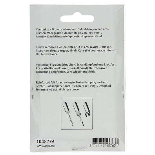 Mack 1048774 - versterkte vilt + schroef bruin ø 70 mm 4 st pcs | 6 stuks