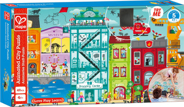 Hape - city vloerpuzzel 49 stukjes