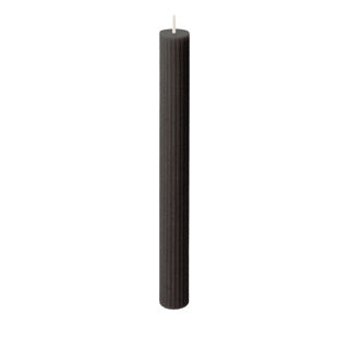 Spaas ribbed diner kaars 10 uur - black | 9 stuks