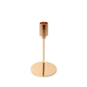 Spaas diner kaars houder klein - gold | 3 stuks