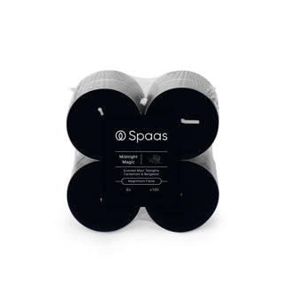 Load image into Gallery viewer, Spaas maxi geurtheelichten blokverpakking x8 10u - midnight magic | 4 stuks
