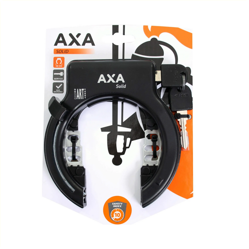 Afbeelding laden in galerijviewer, Axa ringslot solid zwart spatbordbevestiging (kaart)
