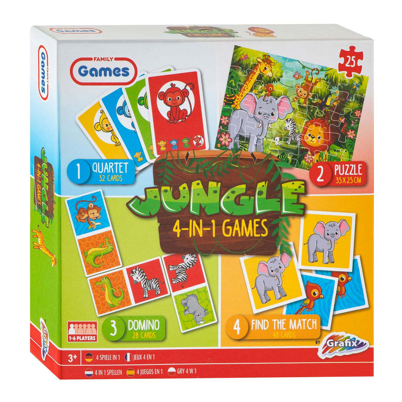 Load image into Gallery viewer, Grafix spellendoos 4in1 jungle
