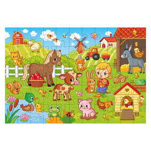 Grafix 3d vloerpuzzel boerderij, 55st.