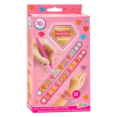 Grafix diamond painting armbanden roze, 2st.