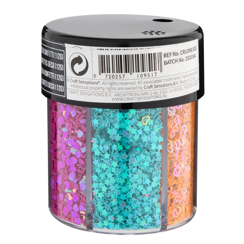 Load image into Gallery viewer, Creative Craft Group Decoratie Confetti in Pot, 6 Kleuren
