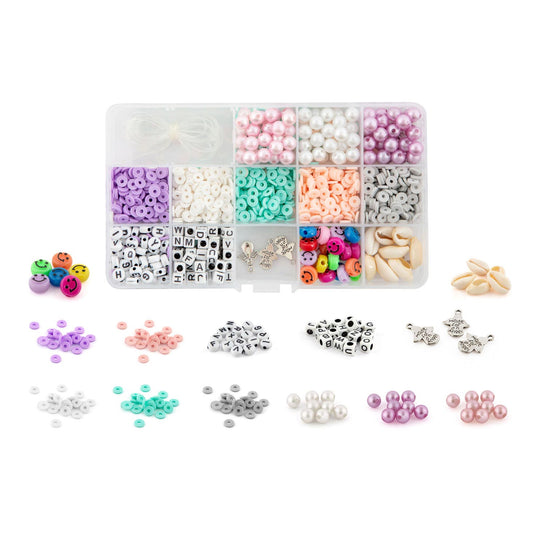 Grafix kralensets beads in box, 12 setjes beads