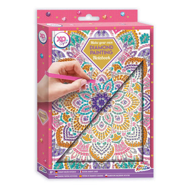 Grafix maak je eigen diamond painting notebook roze