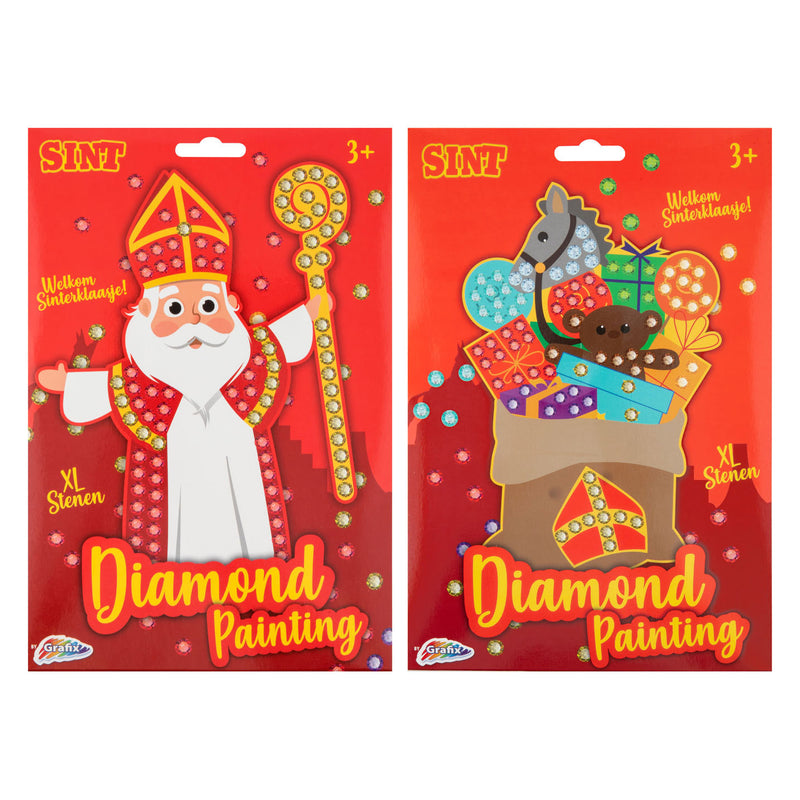 Laden Sie das Bild in Galerie -Viewer, Grafix sinterklaas mozaiek diamond painting - xl stenen
