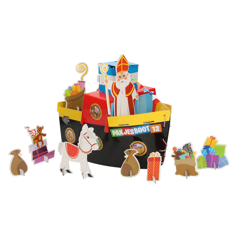 Load image into Gallery viewer, Grafix sinterklaas knutselset - maak je eigen stoomboot
