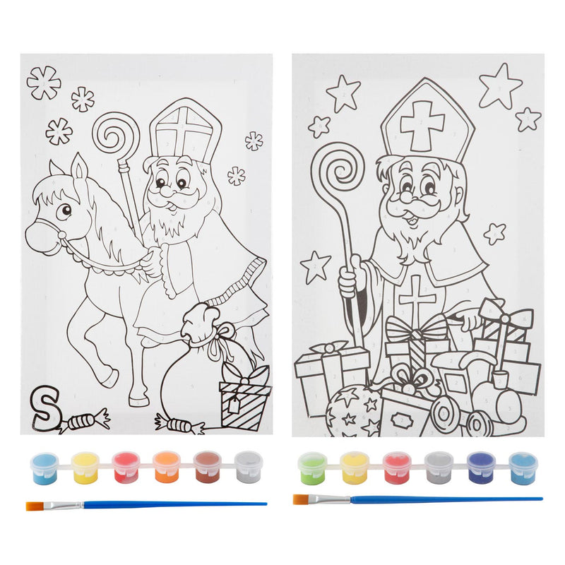 Afbeelding laden in galerijviewer, Grafix sinterklaas canvas schilderen op nummer
