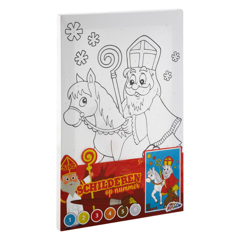 Afbeelding laden in galerijviewer, Grafix sinterklaas canvas schilderen op nummer
