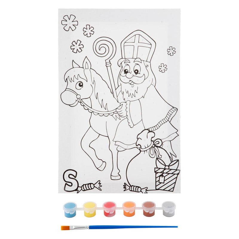 Afbeelding laden in galerijviewer, Grafix sinterklaas canvas schilderen op nummer
