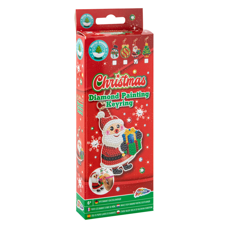 Load image into Gallery viewer, Grafix maak je eigen diamond painting sleutelhanger kerst
