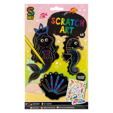 Creative craft group maak je eigen scratch art meisje