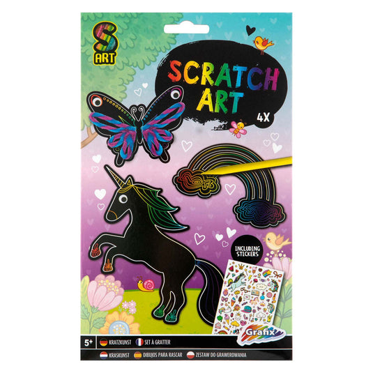Creative craft group maak je eigen scratch art meisje