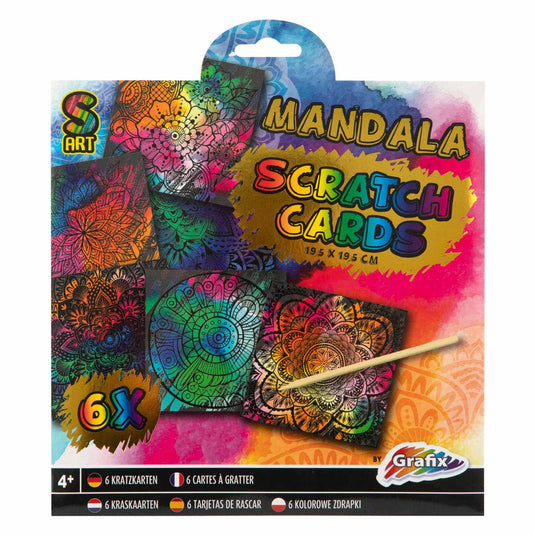 Creative craft group scratch kaarten, 6st. - mandala