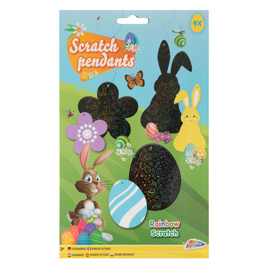 Creative craft group scratch hangers pasen, 9st.
