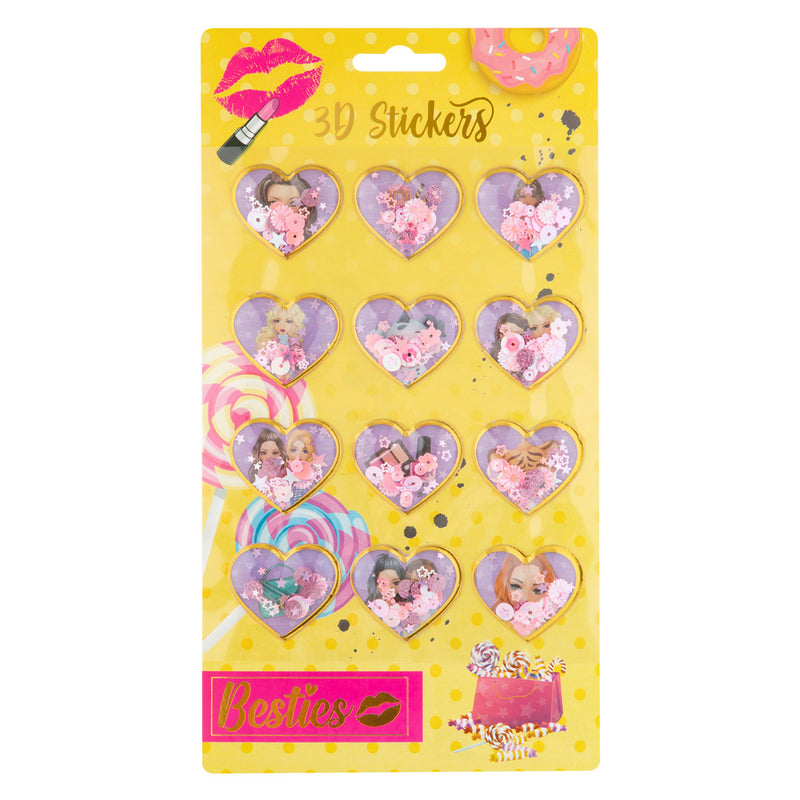 Afbeelding laden in galerijviewer, Grafix besties 3d glitter stickers pak a 12 stuks
