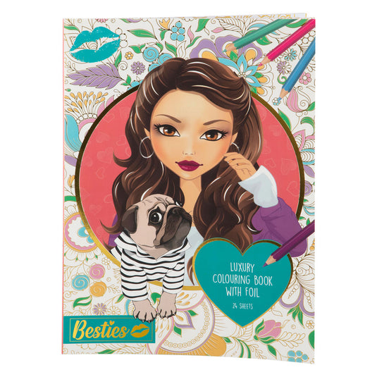 Grafix besties luxury kleurboek met folie a4