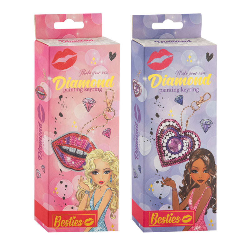 Load image into Gallery viewer, Besties diamond painting sleutelhanger maken
