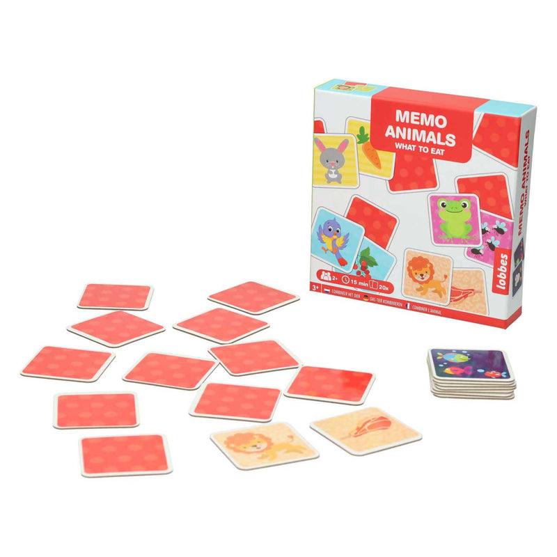 Load image into Gallery viewer, Lobbes memo spel - dier eten
