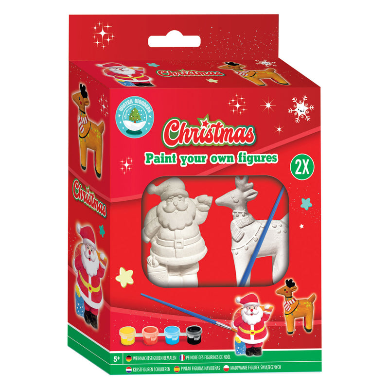 Load image into Gallery viewer, Grafix schilder je eigen kerstfiguren, set van 2 stuks
