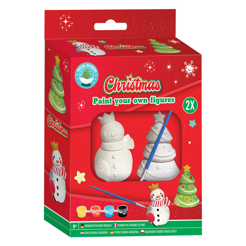 Load image into Gallery viewer, Grafix schilder je eigen kerstfiguren, set van 2 stuks
