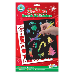 Grafix scratchkunst regenboog kerst