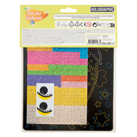 Grafix pasen holografische stippenkunst set, 22x18cm