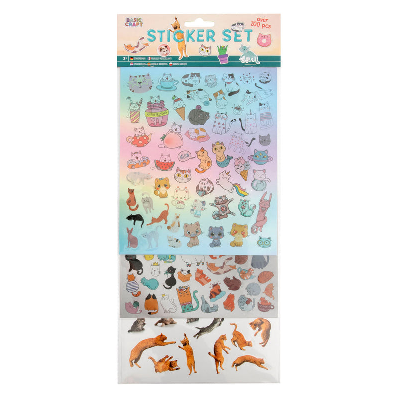 Load image into Gallery viewer, Creative craft group stickerset katten, 100st.
