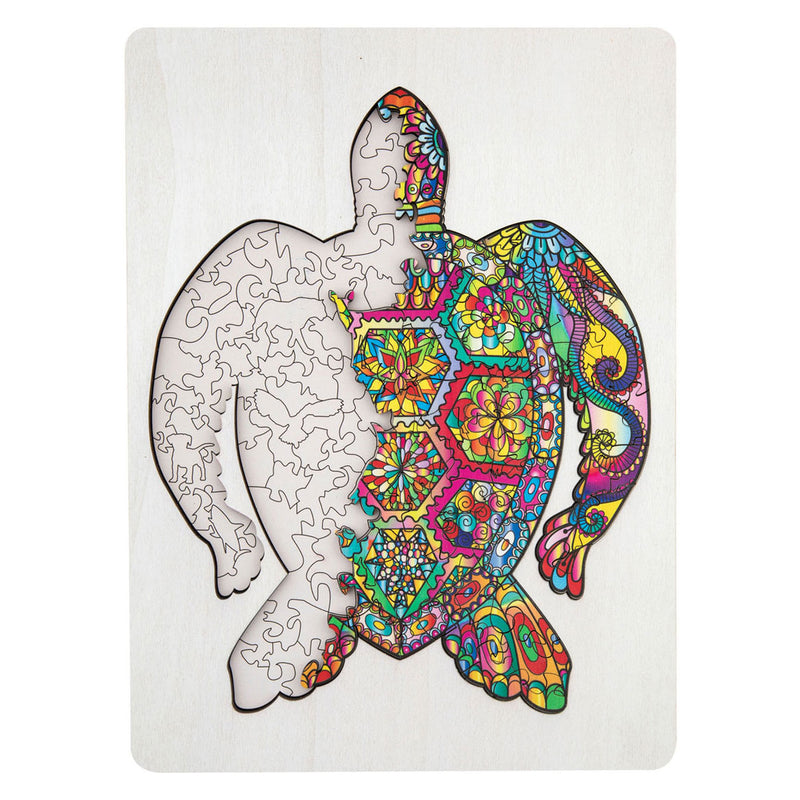 Afbeelding laden in galerijviewer, Creative craft group houten legpuzzel schildpad, 130st.

