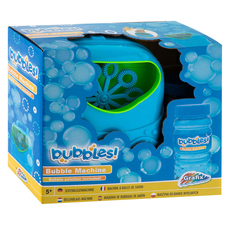 Afbeelding laden in galerijviewer, Grafix bubble machine - draagbare bellenblaasmachine voor kinderen met bubble solution inbegrepen - honderden bubbels in verschillende maten en vormen - geschikt voor 5 jaar en ouder - perfect voor feestjes en buitenplezier

