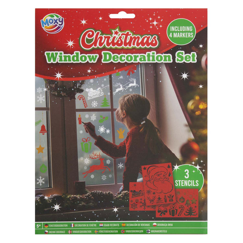 Load image into Gallery viewer, Creative craft group kerst raamsjablonen set met raamstiften
