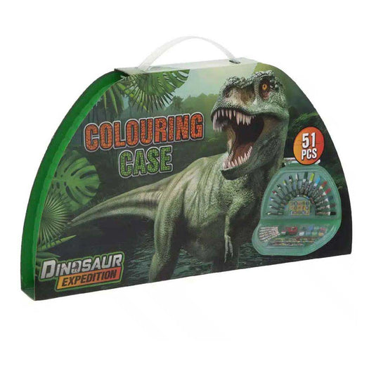 Dinosaur dino kleurkoffer, 51dlg.