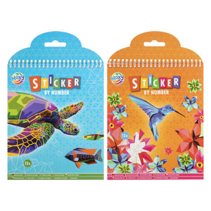 Creative craft group stickeren op nummer dieren