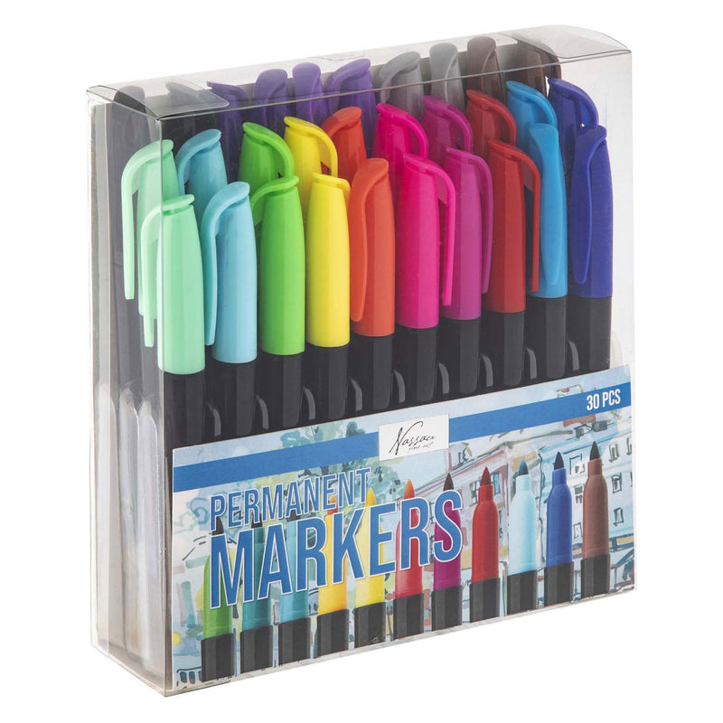Afbeelding laden in galerijviewer, Nassau fine art permanent marker 30pcs - stiften voor op plastic - stiften voor volwassenen - creatief tekenen - markers
