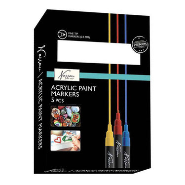Creative craft group acryl markerset, 5 kleuren