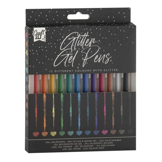 Creative craft group gelpennen glitter, 12st.