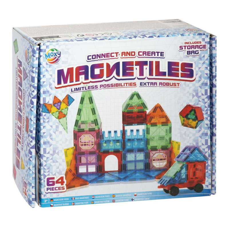 Load image into Gallery viewer, Creative craft group magnetisch bouwspeelgoed tegels met opbergtas, 64dlg.
