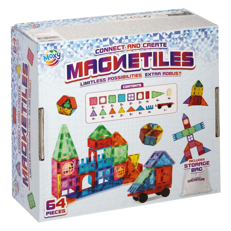 Load image into Gallery viewer, Creative craft group magnetisch bouwspeelgoed tegels met opbergtas, 64dlg.
